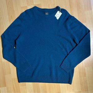 Soft Cloth NWT Blue merino Wool Crewneck Sweater‎ Large